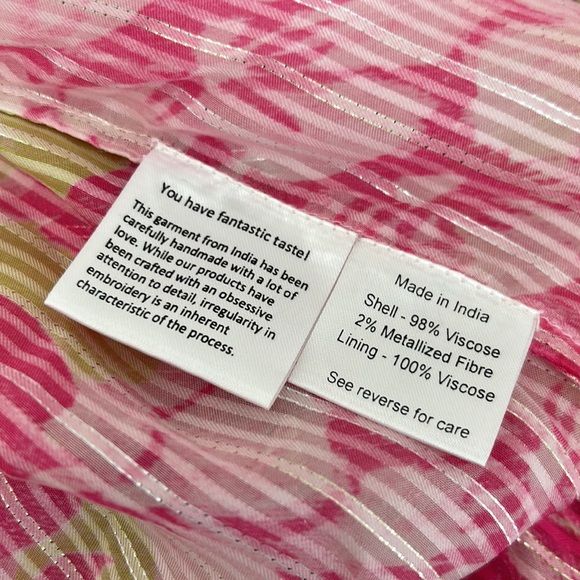 Rococo Sand Kimono Coverup Pink Sz S - Picture 13 of 13